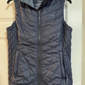 NWOT LL BEAN blue fleece lined vest Size S